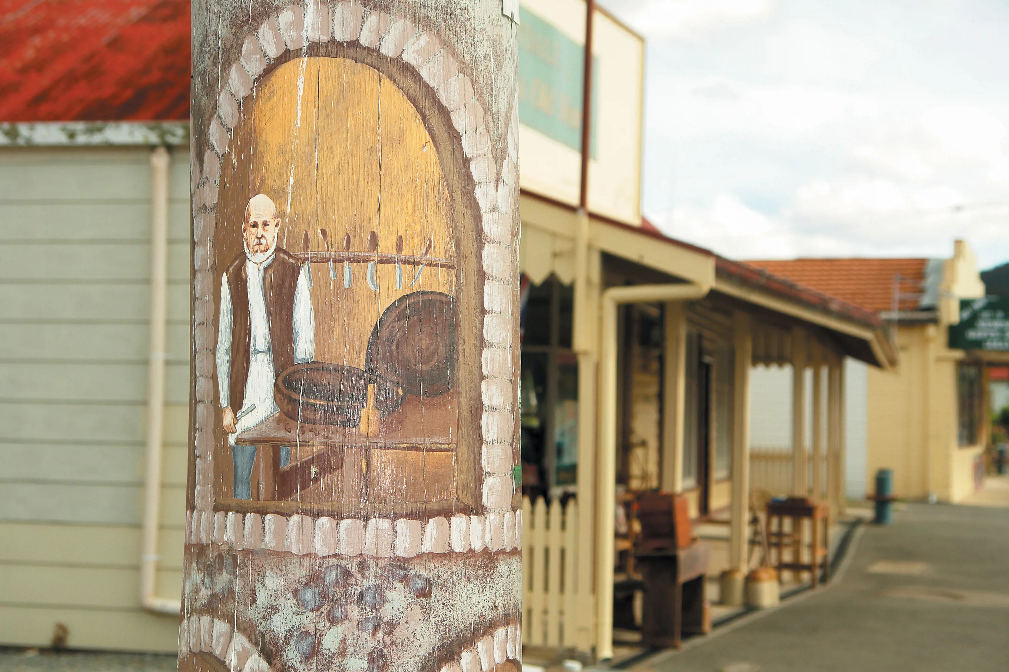 Historical Lilydale painted streetscape.